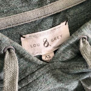 Sea foam blue/green Lou & Grey sweatshirt with split hem detail